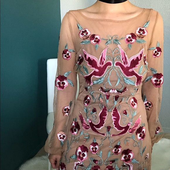 For Love & Lemons Dove Embroidery Mini Dress - Picture 2 of 5